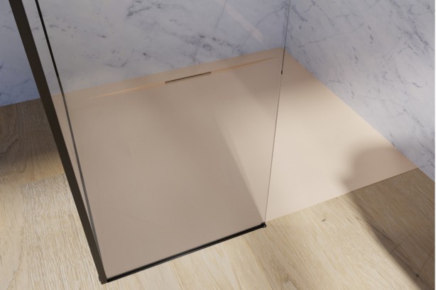 DARBO cream shower tray - front view