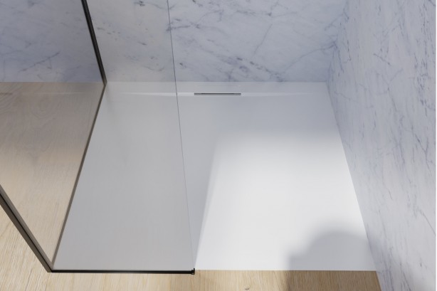 DARBO white shower tray - front view