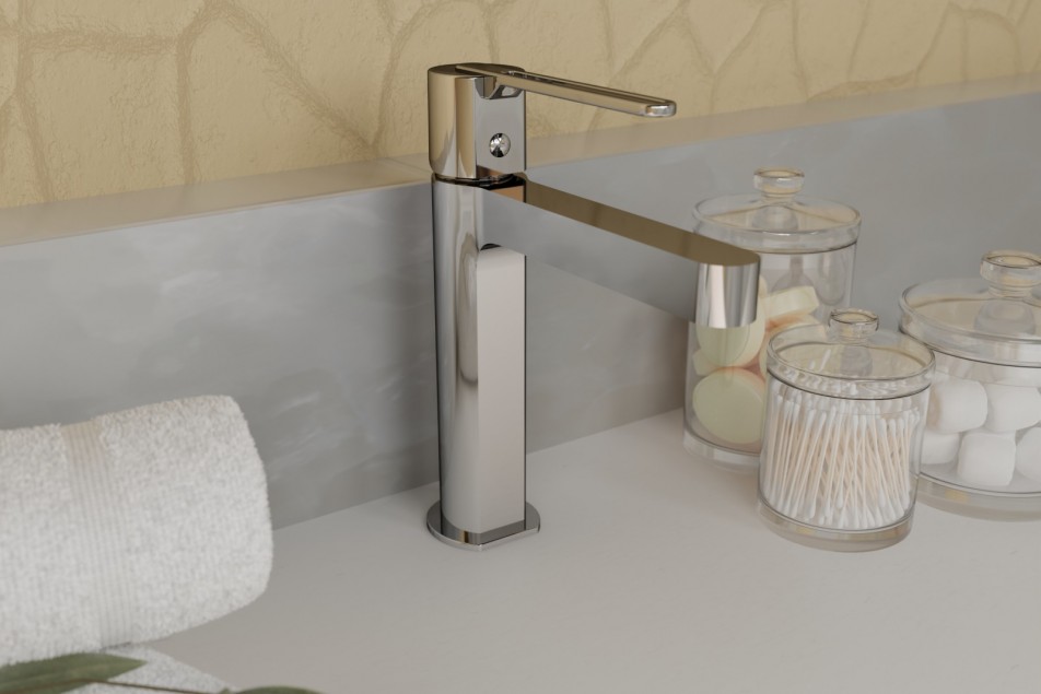 Hanaé single lever basin mixer - front view