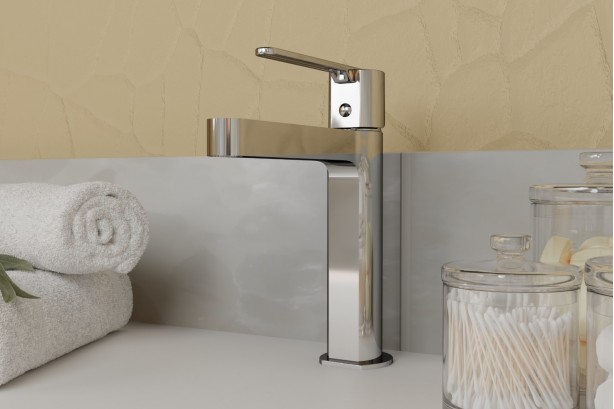 Hanaé single lever basin mixer - front view