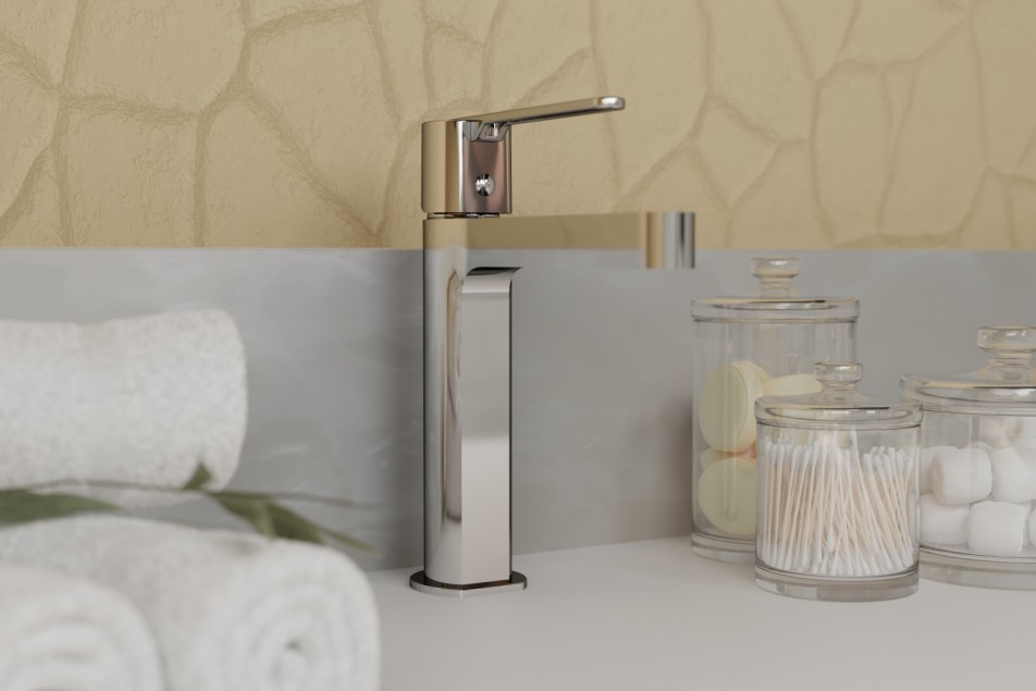 Hanaé single lever basin mixer - side view