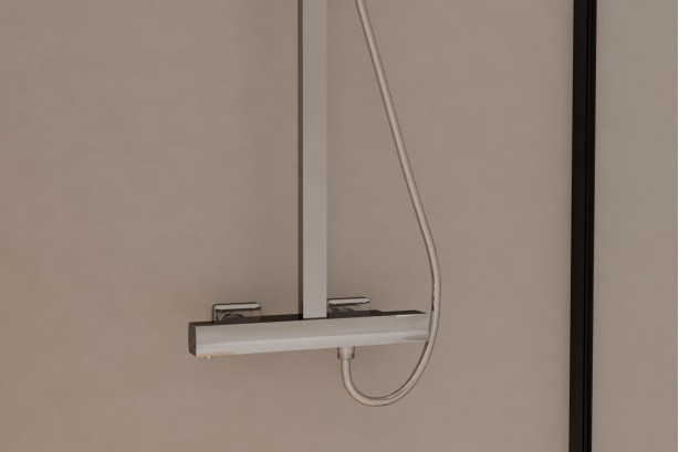 Grafik shower column in CHROME - front view