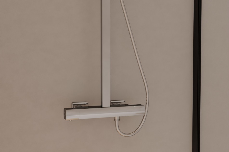 Grafik shower column in CHROME - top view