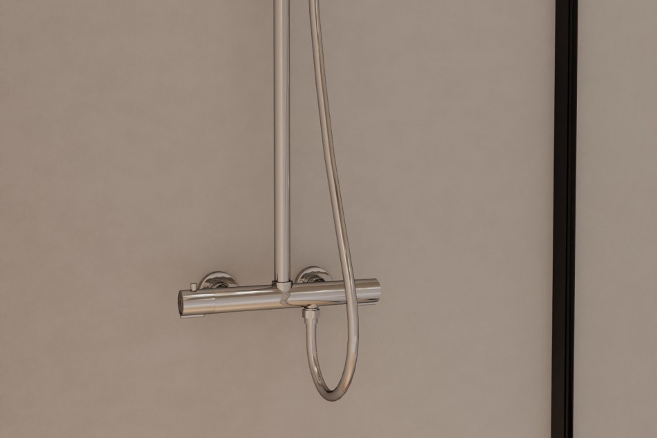 Figaro shower column in chrome - top view