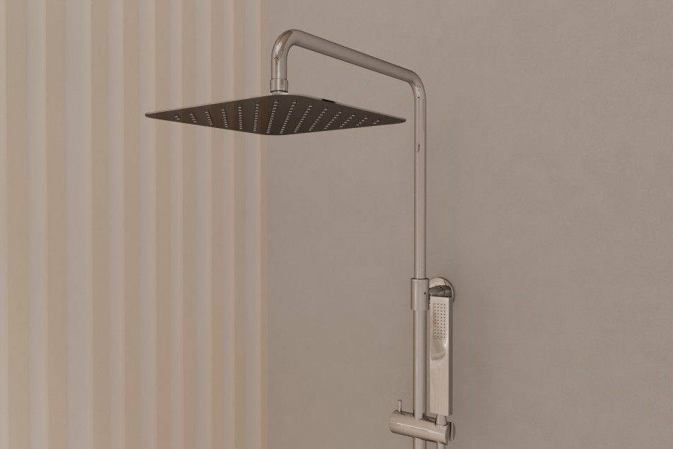 Figaro shower column in chrome - side view