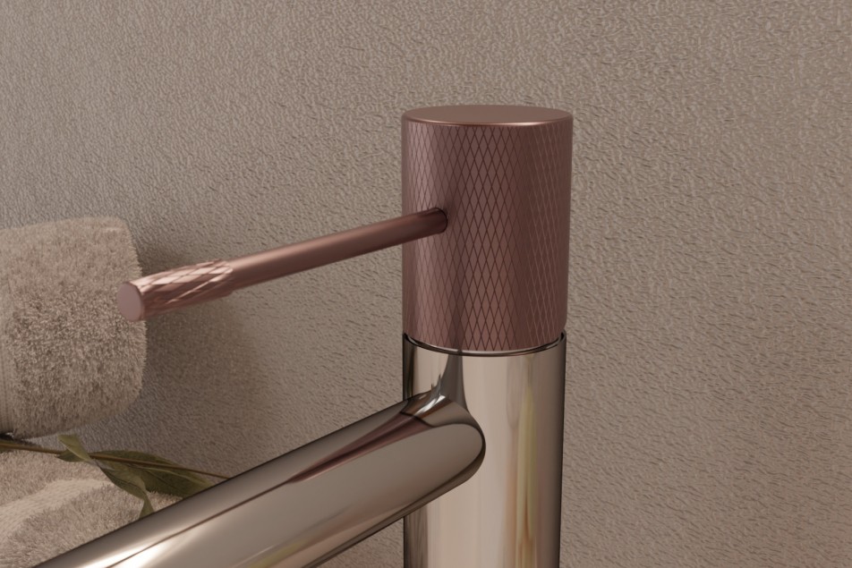 Drakar champagne rosé mixer handle - side view