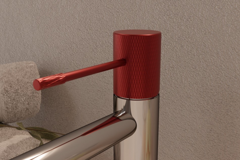 Drakar red mixer handle - side view