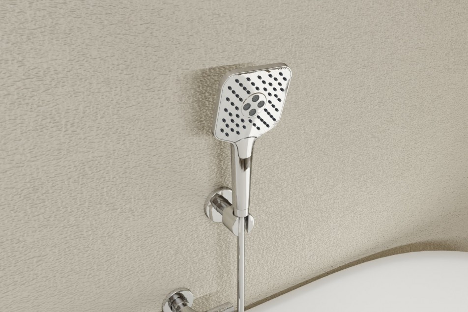 Hanaé chrome hand shower - side view