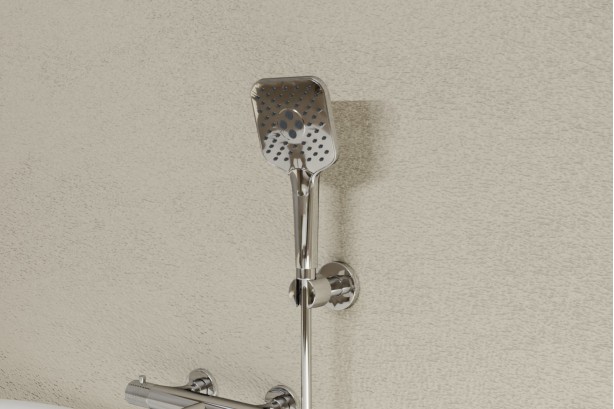 Hanaé chrome hand shower - side view