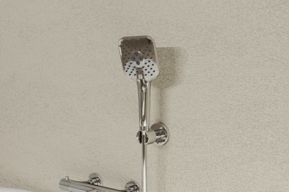 Hanaé chrome hand shower - front view