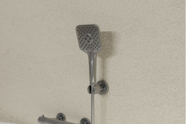 Hanaé gun PVD hand shower - side view