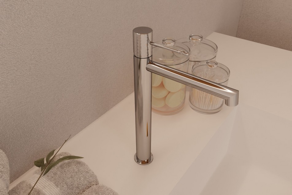 Mitigeur lavabo Drakar en chrome - vue du dessus