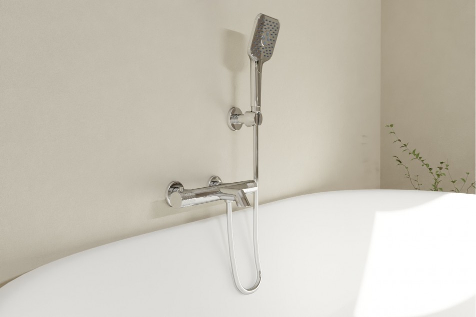 Handle for Drakar carbon PVD bath and shower faucet - general view