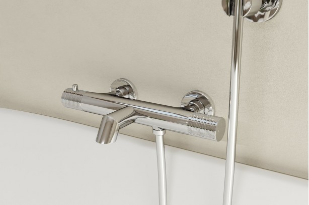 Handle for Drakar carbon PVD bath and shower faucet - general view of the faucet