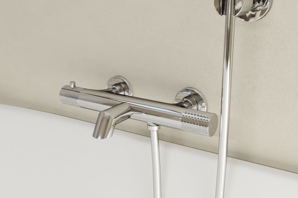 Handle for Drakar carbon PVD bath and shower faucet - general view of the faucet