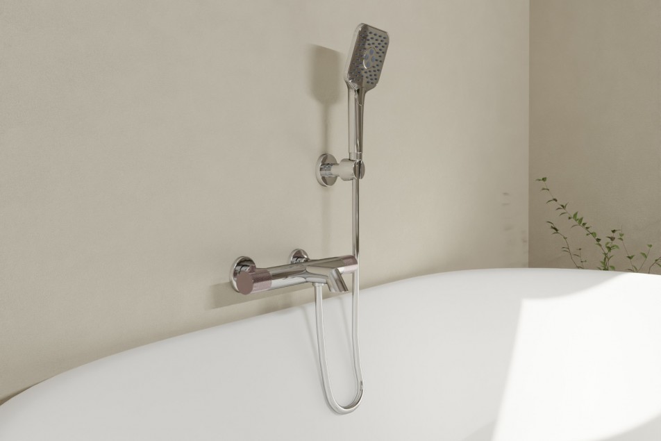 Manette pour robinet bain-douche Drakar en champagne rosé-collection o'design