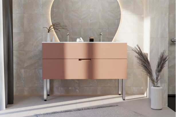 PIED de meuble CARRÉ en chrome