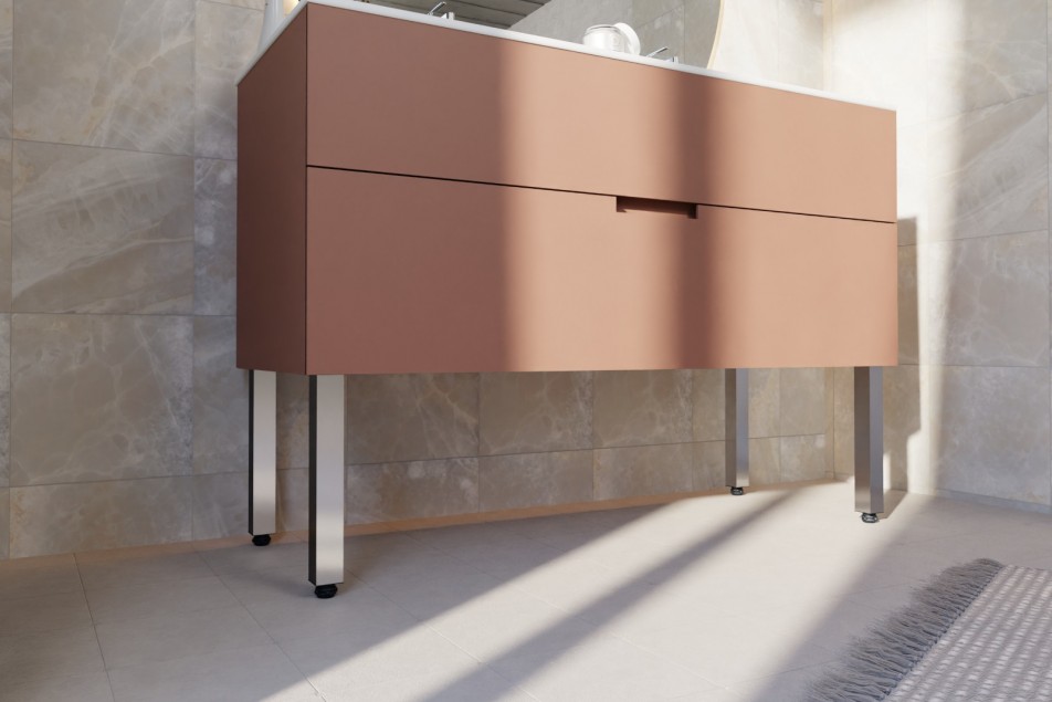 PIED de meuble CARRÉ chrome