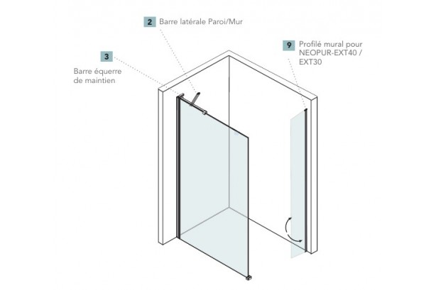 Wall bracket for NÉO shower...